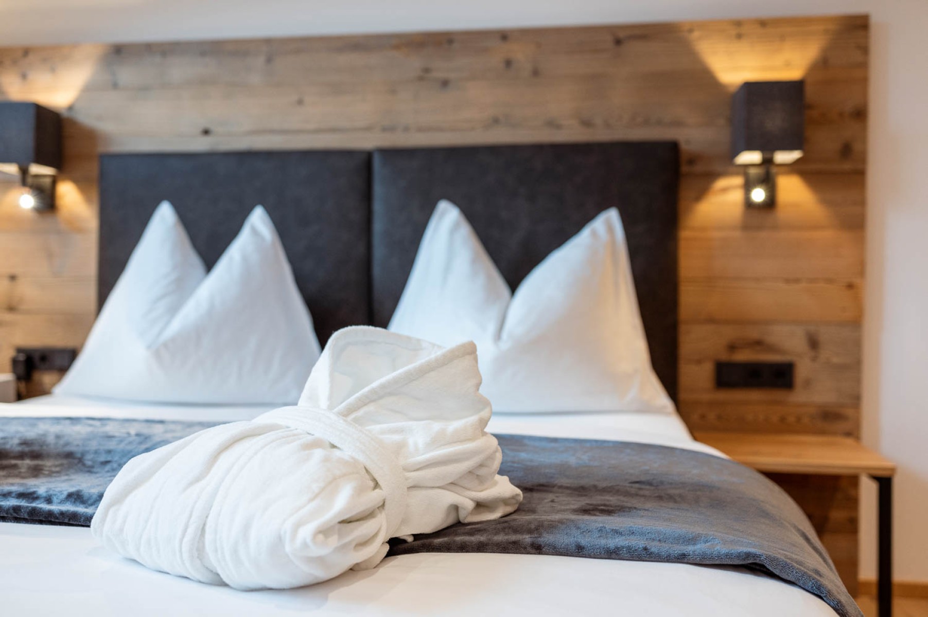 Doppelbett im Appartement