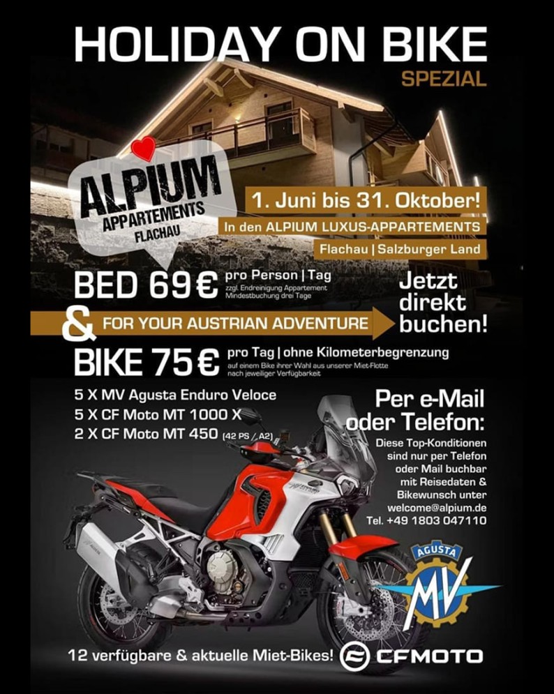 Holiday on Bike in den Alpium Appartements